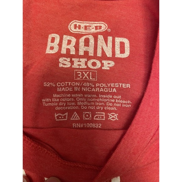 H-E-B Brand Shop Texas Born H-E-B Fed Adult T-Shirt - Heather Red, XXXL - Picture 3 of 3